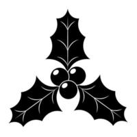 enkel illustration av jul holly bär ikon för jul semester vektor