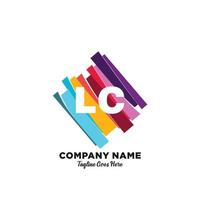 lc Initiale Logo mit bunt Vorlage Vektor