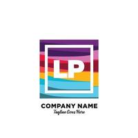 lp Initiale Logo mit bunt Vorlage Vektor