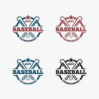 Baseball-Abzeichen und Logo-Design-Vektorschablone vektor