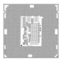 einfache Illustration des digitalen elektronischen Computer-CPU-Chip-Symbols vektor