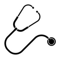 Stethoskop Symbol modisch eben Design. Diagnose Zeichen vektor