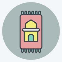 Symbol Gebet Matte. verbunden zu eid al fitr Symbol. islamisch. Ramadan. einfach Illustration vektor