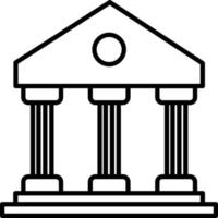 Bank Symbol Vektor Illustration . Regierung Gebäude Symbol