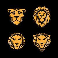 lejonhuvud maskot logotyp illustration vektor