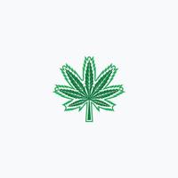 frisch Grün Cannabis Blatt vektor