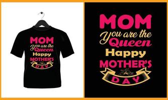 mamma du är de drottning Lycklig mors dag - vektor tyfografi t skjorta design