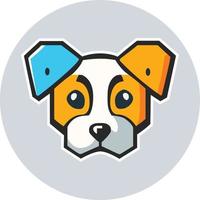 hund ansikte gaming logotyp vektor illustration