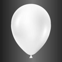 Weiß Ballon Illustration zum Karneval isoliert auf dunkel Hintergrund vektor