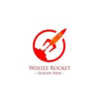 Rakete Logo Design mit das Rakete Symbol vektor