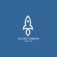 Rakete voraus Technologie Starten Vektor Logo Design