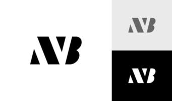 modern och djärv brev nb monogram logotyp design vektor