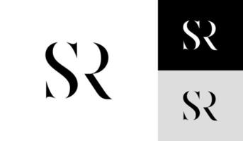 sr Brief Monogramm Logo vektor