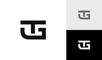 modern och enkel brev tg eller gt monogram logotyp design vektor