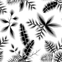 årgång botanisk bakgrund sömlös mönster på vit bakgrund. natur prydnad för textil, tyg, tapet, yta design. hand dragen skön element. sommar trädgård textur. strand sommar vektor