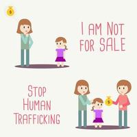 sluta mänsklig trafficking vektor begrepp mänsklig försäljning.