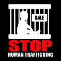 sluta mänsklig trafficking vektor begrepp mänsklig försäljning.