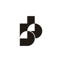 Brief bb einfach geometrisch Kreis Diagramm abstrakt Logo Vektor