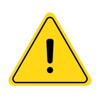 Vorsicht warnen Ausruf unterzeichnen. Warnung, Achtung Ausruf Kennzeichen Gelb Dreieck Gefahr Zeichen vektor