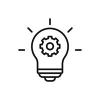 redigerbar ikon av Glödlampa, vektor illustration isolerat på vit bakgrund. använder sig av för presentation, hemsida eller mobil app