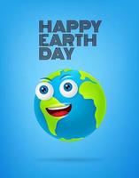 Happy Earth Day Konzept. Niedliche Illustration des 3D-Stils vektor