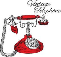 vintage telefon. hipster illustration. vektor