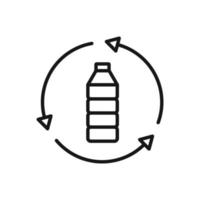 editierbar Symbol von Flasche recyceln, Vektor Illustration isoliert auf Weiß Hintergrund. mit zum Präsentation, Webseite oder Handy, Mobiltelefon App