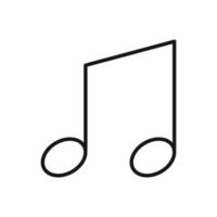 redigerbar ikon av musik notera, vektor illustration isolerat på vit bakgrund. använder sig av för presentation, hemsida eller mobil app