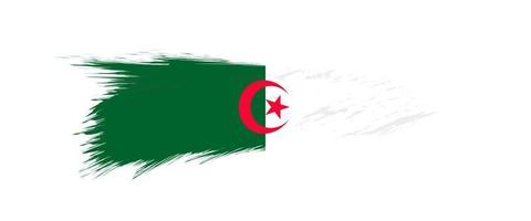 Flagge von Algerien im Grunge Bürste Schlaganfall. vektor