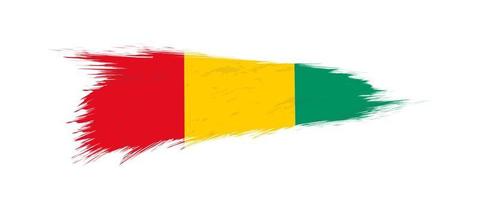 Flagge von Guinea im Grunge Bürste Schlaganfall. vektor