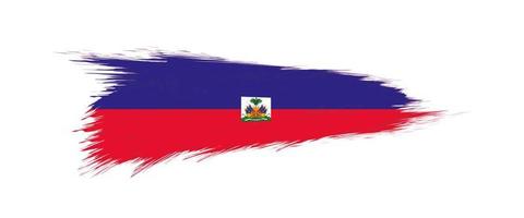 Flagge von Haiti im Grunge Bürste Schlaganfall. vektor