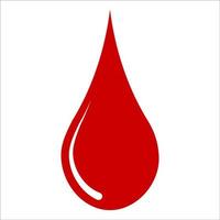 blod släppa ikon, liten droppe röd blod tecken givare, medicin transfusion vektor