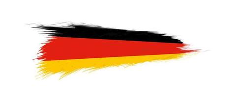 flagga av Tyskland i grunge borsta stroke. vektor