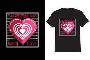 valentines dag Lycklig kärlek t-shirt design vektor