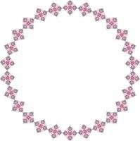 Kreis Rahmen mit Blumen- Ornament. dekorativ Element zum Design. Vektor Illustration