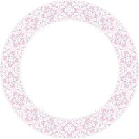 cirkel ram med blommig motiv i pastell färger på vit bakgrund vektor