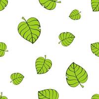 sömlös mönster med stor och små grön träd leafs vektor