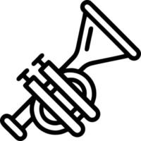 trumpet instrument ikon symbol design vektor bild. illustration av musikalisk trumpet horn vektor design bild. eps 10