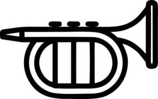 Trompete Instrument Symbol Symbol Design Vektor Bild. Illustration von Musical Trompete Horn Vektor Design Bild. eps 10