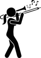 trumpet instrument ikon symbol design vektor bild. illustration av musikalisk trumpet horn vektor design bild. eps 10