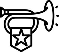 trumpet instrument ikon symbol design vektor bild. illustration av musikalisk trumpet horn vektor design bild. eps 10