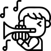 trumpet instrument ikon symbol design vektor bild. illustration av musikalisk trumpet horn vektor design bild. eps 10