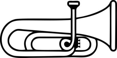 Trompete Instrument Symbol Symbol Design Vektor Bild. Illustration von Musical Trompete Horn Vektor Design Bild. eps 10