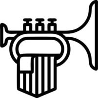 trumpet instrument ikon symbol design vektor bild. illustration av musikalisk trumpet horn vektor design bild. eps 10