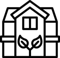 Vektor Design Öko Haus Symbol Stil