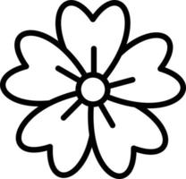 vektor design körsbär blomma ikon stil