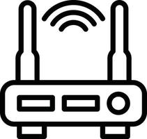 Vektor Design W-lan Router Symbol Stil