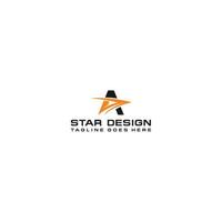 Brief ein Star Logo Symbol Design Vorlage Elemente vektor