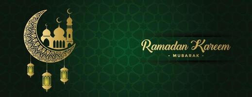Ramadan Kareem Banner Hintergrundvorlage vektor