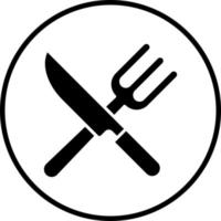 vektor design gaffel och kniv vektor ikon stil